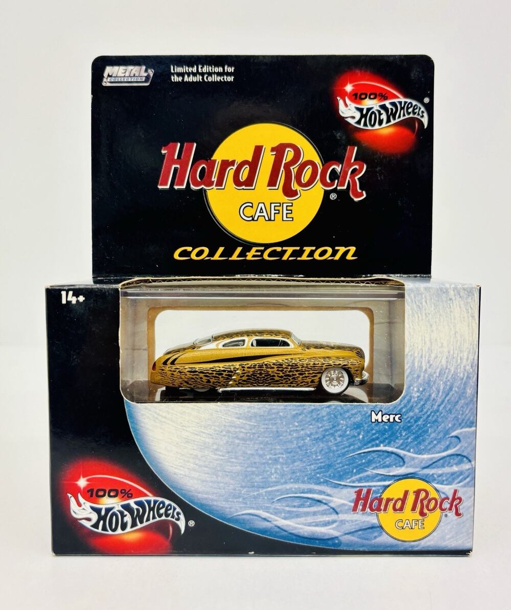 100% Hot Wheels Merc Gold Hard Rock Cafe Black Box Metal Collection 85718 Sealed